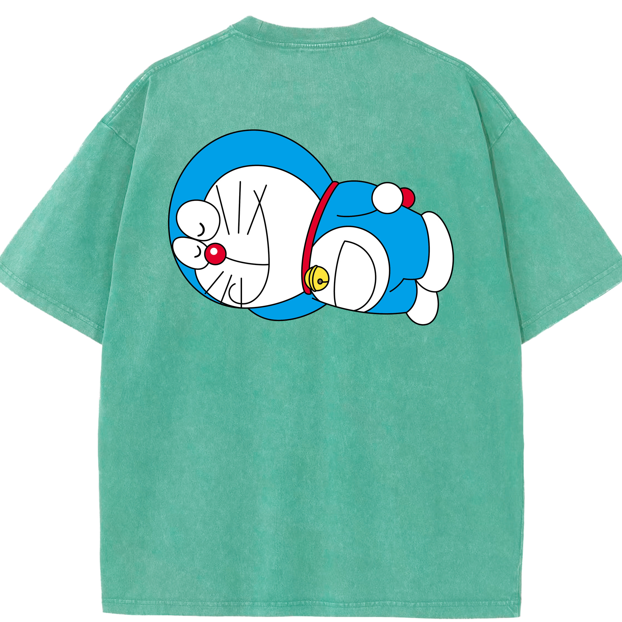 （画像用） ドラえもん Doraemon 綿100% ヴィンテージ風 半袖Tシャツ（背面プリント）